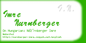 imre nurnberger business card